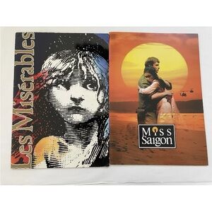 Les Miserables, Miss Saigon Broadway Theater Souvenir Program Set Bundle